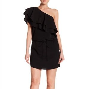 NWT Haute Hippie One Shoulder Ruffle Dress SZ M